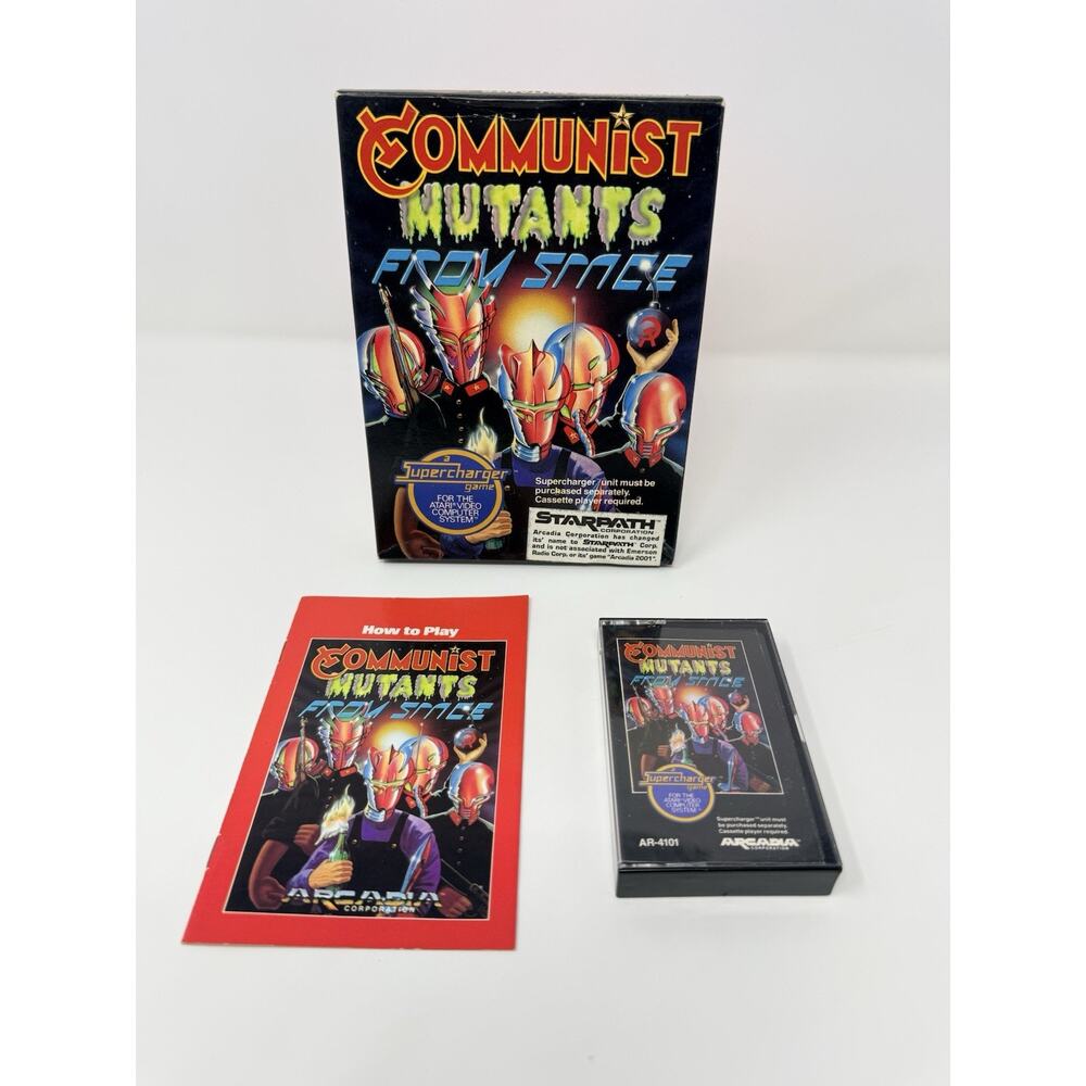 Communist Mutants From Space Atari 2600 Starpath Complete CIB Tested